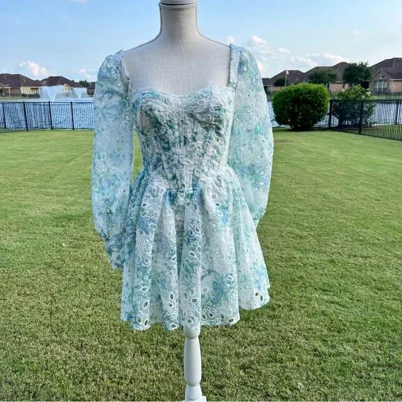 Bardot | Dresses | Bardot Lila Flounce Floral Lace Dress With Puff Sleeves | Poshmark Bardot | Dresses | Bardot Lila Flounce Floral Lace Dress With Puff Sleeves | Poshmark